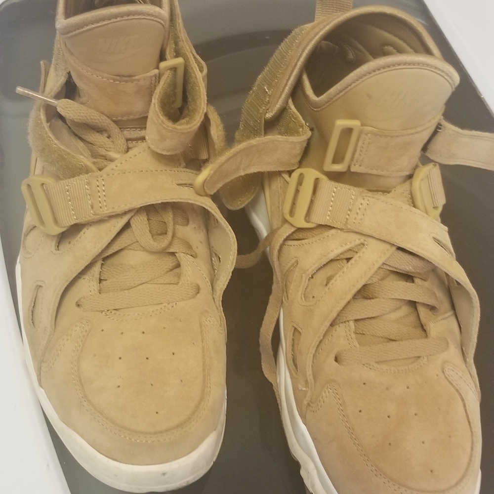 Nike Men's Tan Suede High-Top Athletic Sneakers